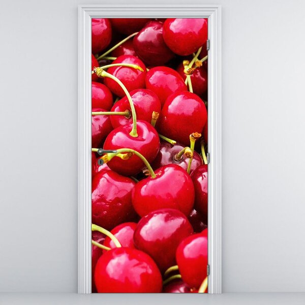 Fototapeta na dveře - Červené třešně (95x205cm)