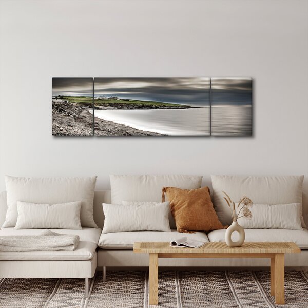 Obraz jezera v šeru (170x50 cm)