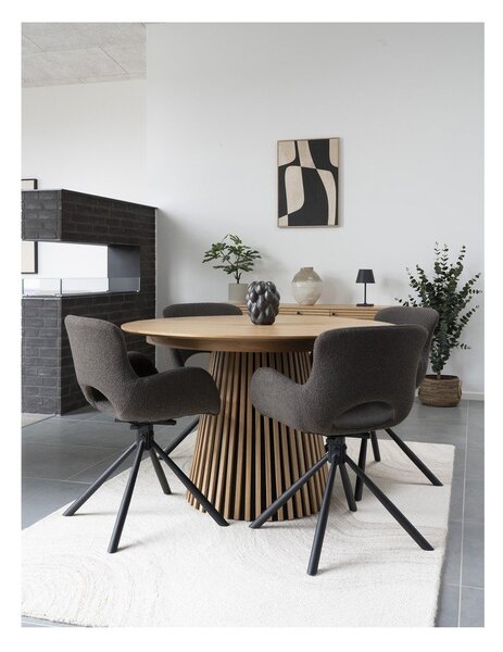 Kulatý rozkládací jídelní stůl s deskou v dubovém dekoru ø 120 cm Osaka – House Nordic