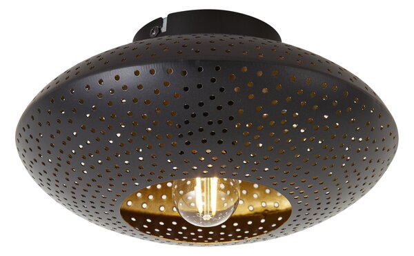 Orientální stropní svítidlo černé se zlatem 25 cm - Radiance