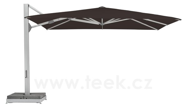 Glatz Profesionální boční slunečník Ambiente Nova, čtvercový 350x350 cm (3,5x3,5 m), rám eloxovaný hliník, potah akryl 300 g/m2, barva dle vzorníku