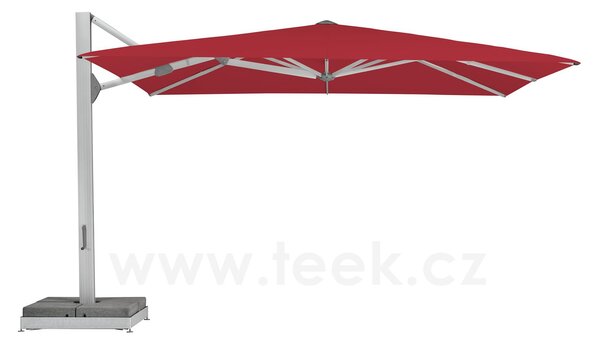 Glatz Profesionální boční slunečník Ambiente Nova, čtvercový 350x350 cm (3,5x3,5 m), rám eloxovaný hliník, potah akryl 300 g/m2, barva dle vzorníku