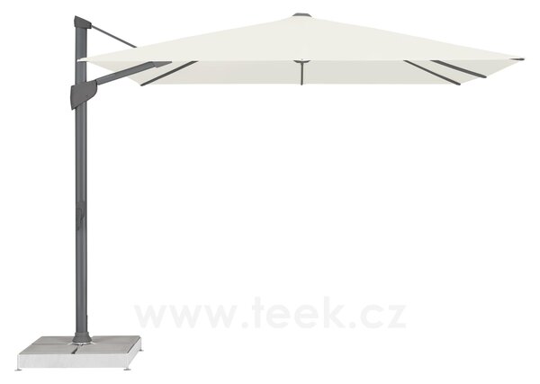 Glatz Boční slunečník Fortano, Glatz, čtvercový 300x300 cm (3x3 m), rám eloxovaný hliník, potah polyester 220 g/m2, barva natur