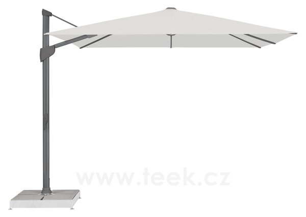 Glatz Boční slunečník Fortano, Glatz, čtvercový 300x300 cm (3x3 m), rám eloxovaný hliník, potah polyester 220 g/m2, barva natur