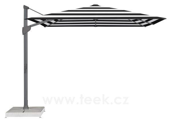 Glatz Boční slunečník Fortano, Glatz, čtvercový 300x300 cm (3x3 m), rám eloxovaný hliník, potah polyester 220 g/m2, barva natur