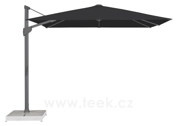 Glatz Boční slunečník Fortano, Glatz, čtvercový 300x300 cm (3x3 m), rám eloxovaný hliník, potah polyester 220 g/m2, barva natur