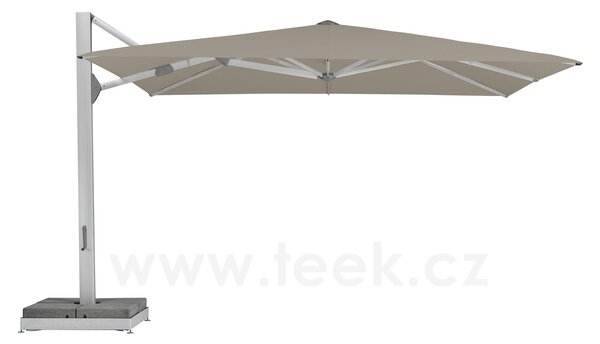 Glatz Profesionální boční slunečník Ambiente Nova, čtvercový 350x350 cm (3,5x3,5 m), rám eloxovaný hliník, potah akryl 300 g/m2, barva dle vzorníku