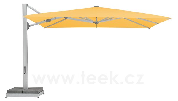 Glatz Profesionální boční slunečník Ambiente Nova, čtvercový 350x350 cm (3,5x3,5 m), rám eloxovaný hliník, potah akryl 300 g/m2, barva dle vzorníku