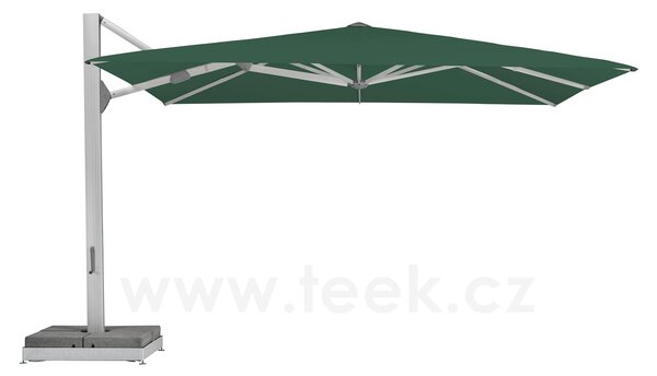 Glatz Profesionální boční slunečník Ambiente Nova, čtvercový 350x350 cm (3,5x3,5 m), rám eloxovaný hliník, potah akryl 300 g/m2, barva dle vzorníku