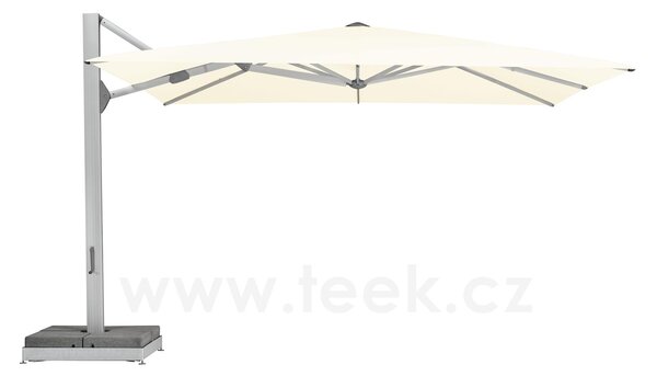Glatz Profesionální boční slunečník Ambiente Nova, čtvercový 350x350 cm (3,5x3,5 m), rám eloxovaný hliník, potah akryl 300 g/m2, barva dle vzorníku