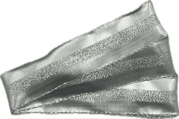Stuha lurexová LONDON SILVER stříbrná 25mm x 2m (9,-Kč/m)