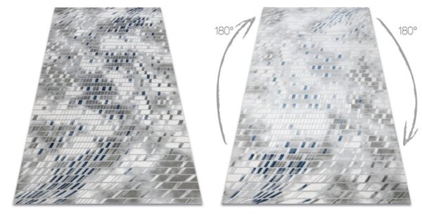 Koberec AKRYL VALS 8375 Geometricky, sloní kost / šedý