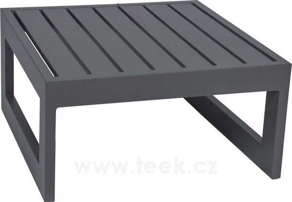 Stern Konferenční stolek vyšší New Holly, Stern, čtvercový 72x72x38 cm, lakovaný hliník black matt