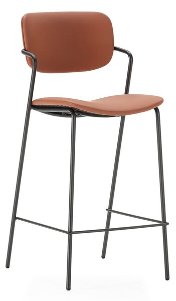 Barové židle v cihlové barvě v sadě 2 ks (výška sedáku 68 cm) Maika – Marckeric