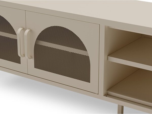 Krémový TV stolek 160x50 cm Diora – Marckeric