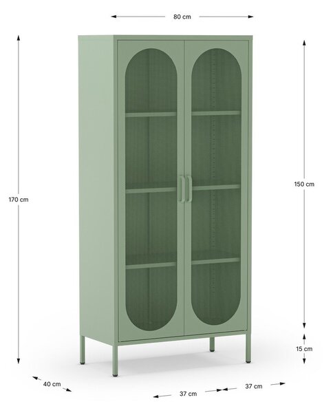 Skříňka v mentolové barvě 80x170 cm Diora – Marckeric