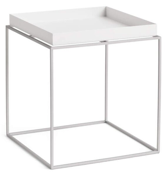 HAY Stolek Tray Table 40x40, white / silicone coated steel