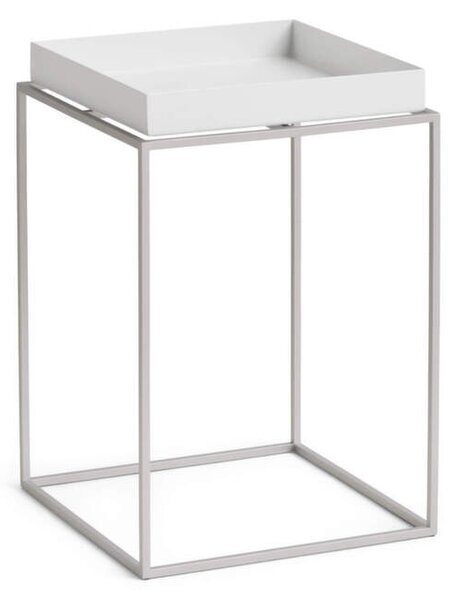 HAY Stolek Tray Table 30x30 High, white / silicone coated steel
