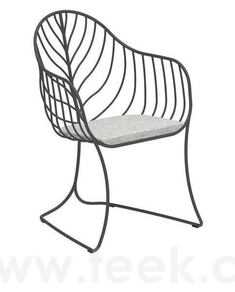 Royal Botania Jídelní křeslo Folia, Royal Botania, 54x53x89 cm, nerez barva anthracite