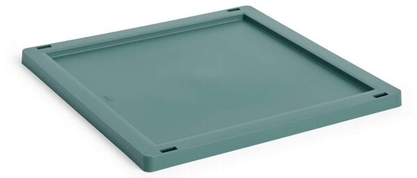 HAY Plastové víko Colour Crate Medium Square/Cube, dark green