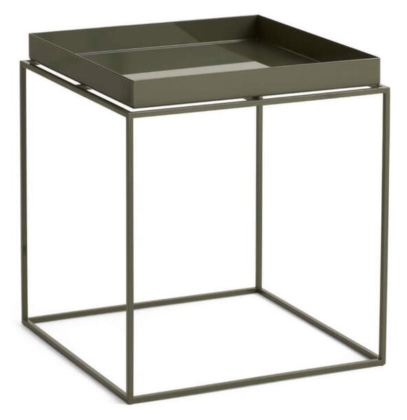 HAY Stolek Tray Table 40x40, olive green