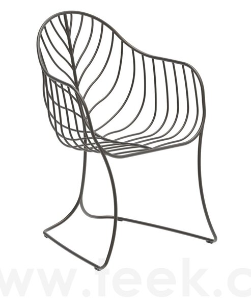 Royal Botania Jídelní křeslo Folia, Royal Botania, 54x53x89 cm, nerez barva anthracite