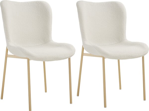 Tectake® Tessa čalouněná židle ergonomického tvaru s vysokým opěradlem 54 x 62 x 90 cm