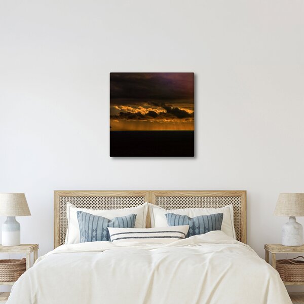 Obraz plachetnice v západu slunce (30x30 cm)