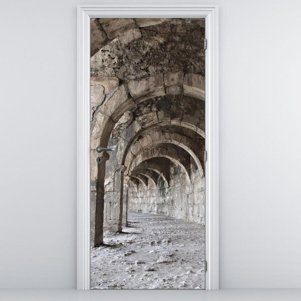 Fototapeta na dveře - kamenný tunel (95x205cm)