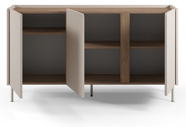 Komoda v dekoru dubu v krémovo-přírodní barvě 150x82,5x40,5 cm Lucile – Marckeric