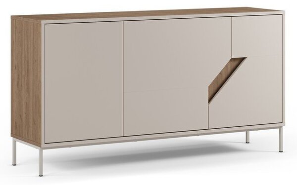 Komoda v dekoru dubu v krémovo-přírodní barvě 150x80x40 cm Lilou – Marckeric