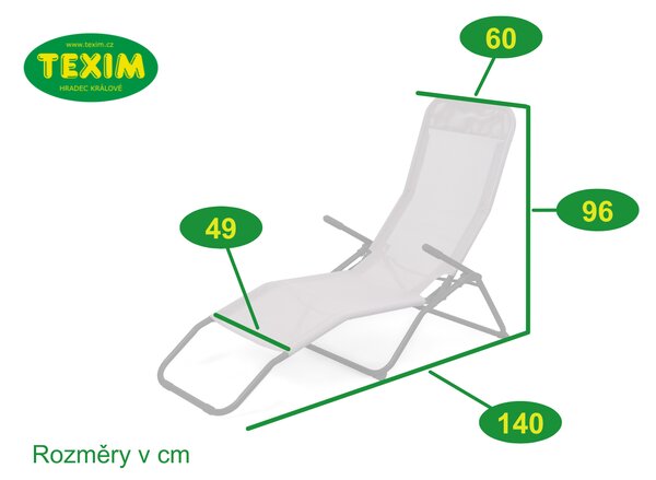 Relaxační skládací lehátko CHEESE černá