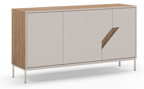 Komoda v dekoru dubu v krémovo-přírodní barvě 150x80x40 cm Lilou – Marckeric