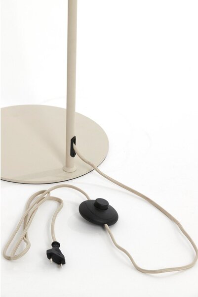 Béžová stojací lampa s textilním stínidlem (výška 156,5 cm) Elati – Light & Living