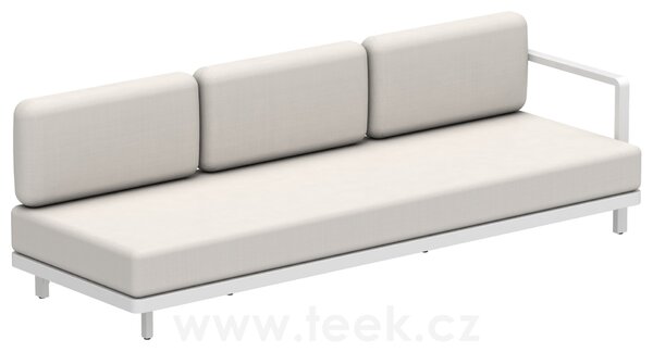 Royal Botania Levostranný modulový díl 3-místný Alura Lounge, Royal Botania, 245x85x79 cm, rám hliník anthracite, bez sedáků