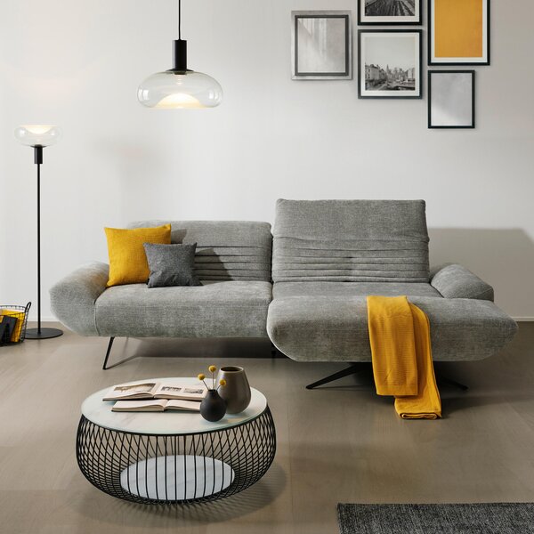 ROHOVÁ SEDAČKA, textil, šedá Dieter Knoll - Sedací soupravy