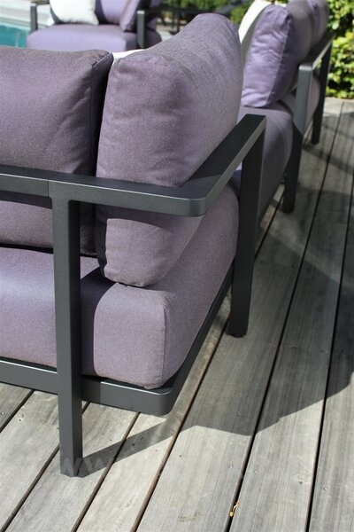 Royal Botania Levostranný modulový díl 3-místný Alura Lounge, Royal Botania, 245x85x79 cm, rám hliník anthracite, bez sedáků