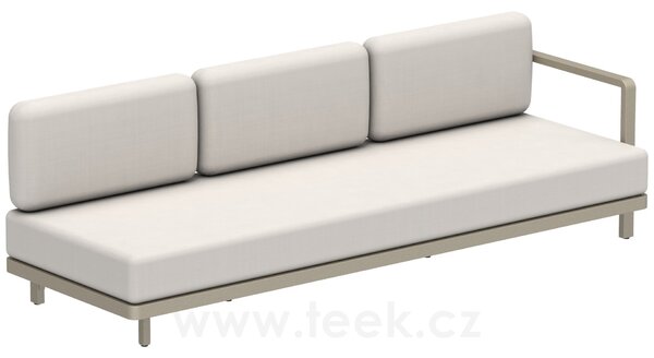 Royal Botania Levostranný modulový díl 3-místný Alura Lounge, Royal Botania, 245x85x79 cm, rám hliník anthracite, bez sedáků