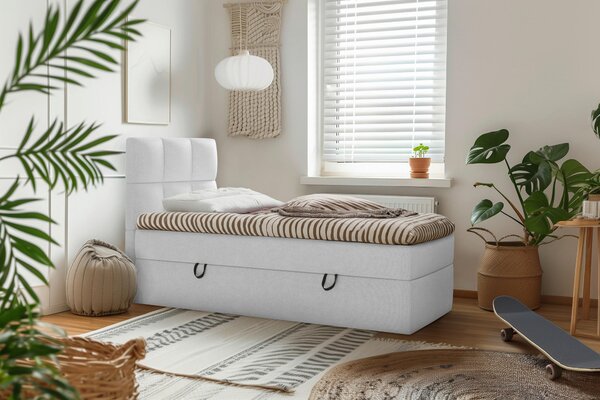 AMERICKÁ POSTEL, 90/200 cm, šedá MID.YOU - Jednolůžkové postele, Online Only