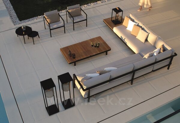 Royal Botania Levostranný modulový díl 3-místný Alura Lounge, Royal Botania, 245x85x79 cm, rám hliník anthracite, bez sedáků