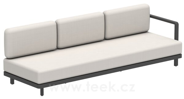 Royal Botania Levostranný modulový díl 3-místný Alura Lounge, Royal Botania, 245x85x79 cm, rám hliník anthracite, bez sedáků