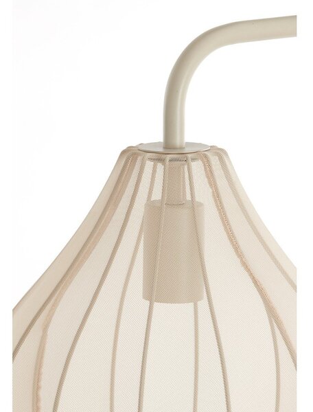 Béžová stojací lampa s textilním stínidlem (výška 156,5 cm) Elati – Light & Living