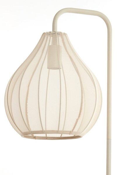 Béžová stojací lampa s textilním stínidlem (výška 156,5 cm) Elati – Light & Living