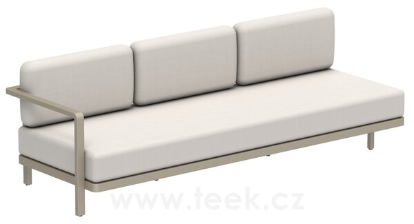 Royal Botania Levostranný modulový díl 3-místný Alura Lounge, Royal Botania, 245x85x79 cm, rám hliník anthracite, bez sedáků