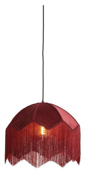 Vínové závěsné svítidlo s textilním stínidlem ø 40 cm Malacia – Light & Living