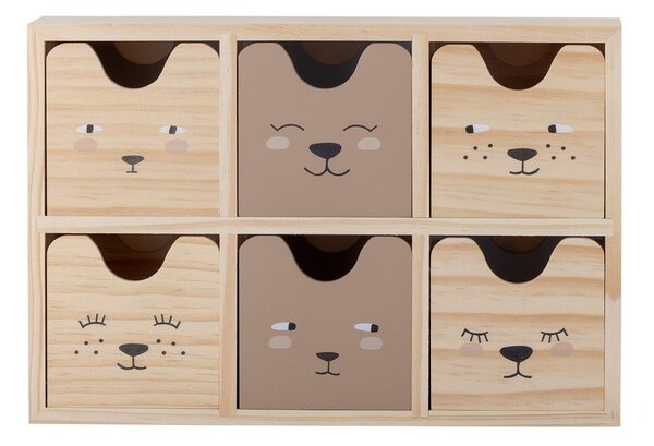 Dřevěný dětský organizér na hračky v přírodní barvě 27x8x18 cm Calle – Bloomingville Mini