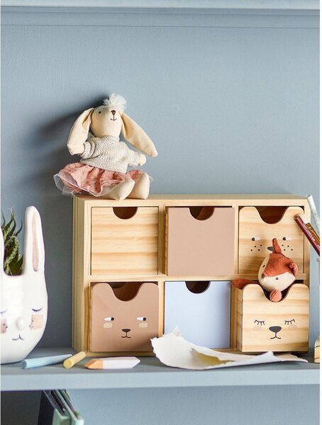Dřevěný dětský organizér na hračky v přírodní barvě 27x8x18 cm Calle – Bloomingville Mini