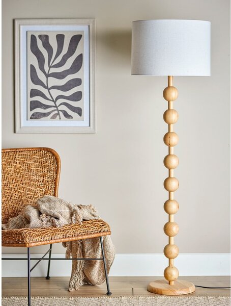 Stojací lampa v přírodní barvě s textilním stínidlem (výška 154,5 cm) Giacoma – Bloomingville
