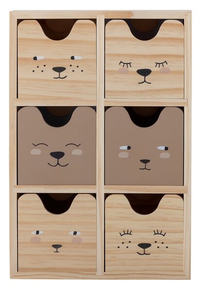 Dřevěný dětský organizér na hračky v přírodní barvě 27x8x18 cm Calle – Bloomingville Mini