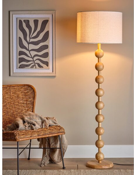 Stojací lampa v přírodní barvě s textilním stínidlem (výška 154,5 cm) Giacoma – Bloomingville